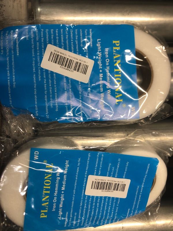 Photo 2 of (BUNDLE OF 2/ NMO RETURNS) PLANTIONAL 2 Rolls Iron On Hem Tape: 1 Inch x 22 Yards Light Weight and Medium Weight Adhesive Web No Sewing Required Perfect for Bonding and Crafting Projects 1 inches- 22 Yards White