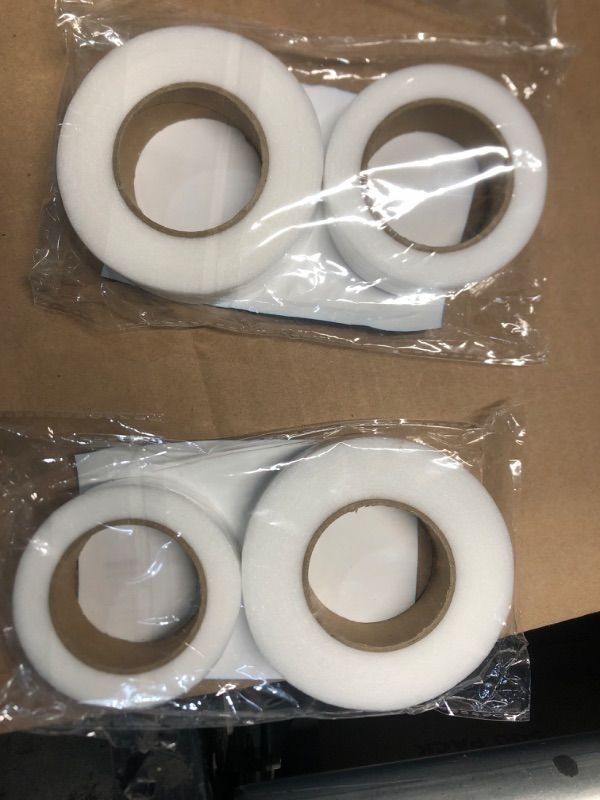 Photo 1 of (BUNDLE OF 2/ NO RETURNS) PLANTIONAL 2 Rolls Iron On Hem Tape: 1 Inch x 22 Yards Light Weight and Medium Weight Adhesive Web No Sewing Required Perfect for Bonding and Crafting Projects 1 inches- 22 Yards White