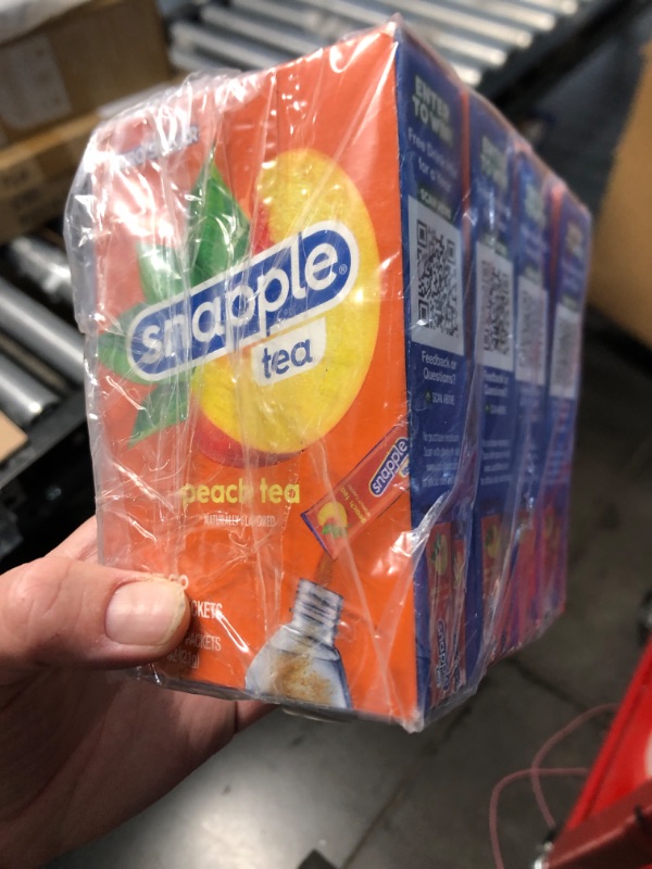 Photo 1 of  Snapple Singles to Go Peach Tea 4 Packets Per Box (4 Pack)