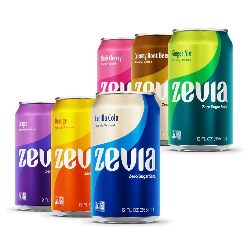 Photo 1 of **NONREFUNDABLE** Zevia Soda Assorted Flavors 20 Pack Cans
BB 1/13/25