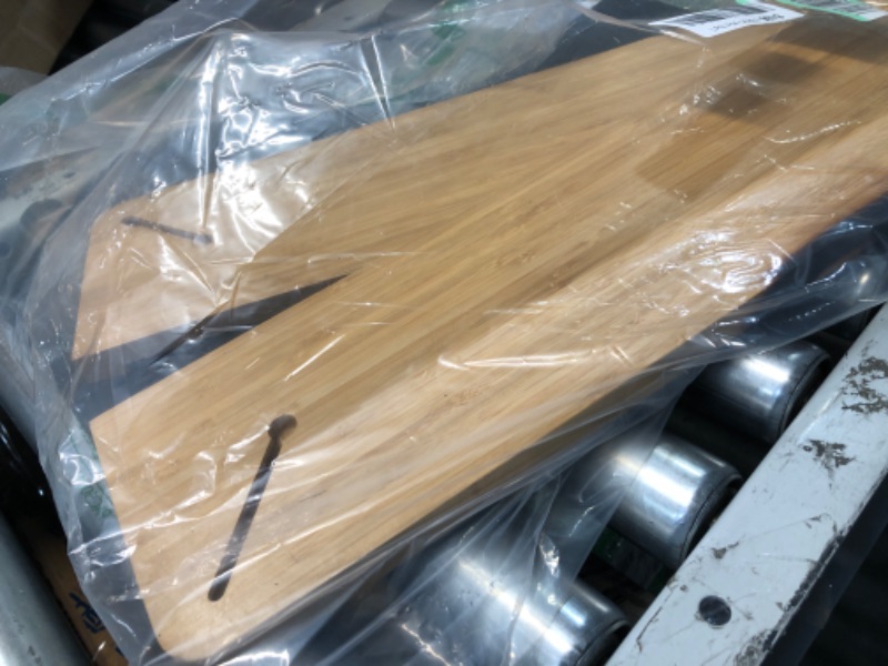 Photo 1 of **damaged**Prosumer's Choice Bamboo Stove Top Cover Board - Stylish and Versatile Wooden Stove Cover with Adjustable & Removable Feet, Large Cutting Area - Ideal for Kitchen Use - 3"H x 21.5"L x 11"W Stove Cover with Cutting Mat