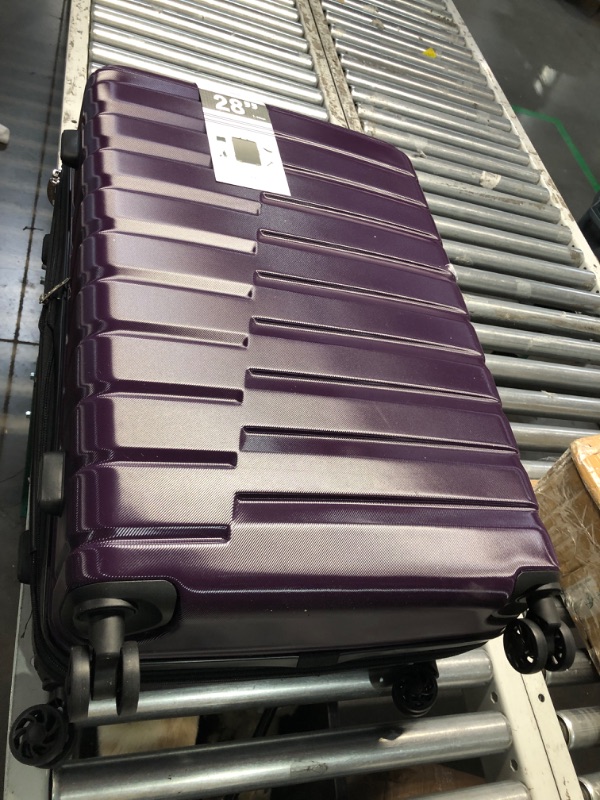 Photo 1 of COOLIFE Luggage Expandable Suitcase PC ABS TSA Luggage 3 Piece Set Lock Spinner Carry on (purple, 3 piece set) purple 3 piece set
