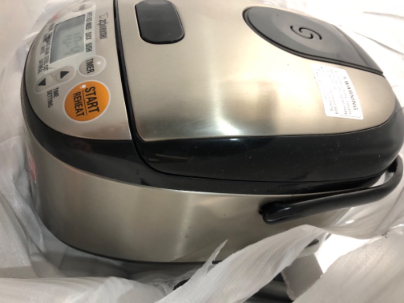 Photo 4 of **USED READ NOTES**Zojirushi NS-LGC05XB Micom Rice Cooker & Warmer, 3-Cups (uncooked), Stainless Black