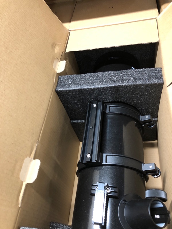 Photo 2 of MEEZAA Telescope, 150EQ Reflector Telescope for Adults Astronomy Beginners, Manual Equatorial Professional Telescopes Astronomy with 2X Barlow Lens, Phone Adapter, Adjustable Tripod and Moon Filter