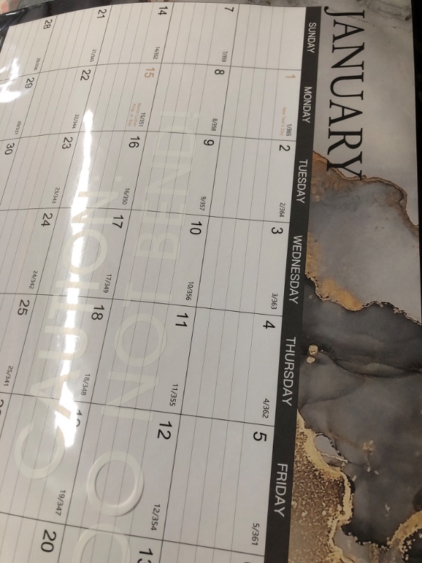 Photo 1 of Desk Calendar-Calendar 2024-2025-18 Months-January 2024-June 2025,Desk Calendar 2024 with to-do List,Thick Paper,2024 Calendar 17" x 12" For Planning Use for Home or Office.** marble design**