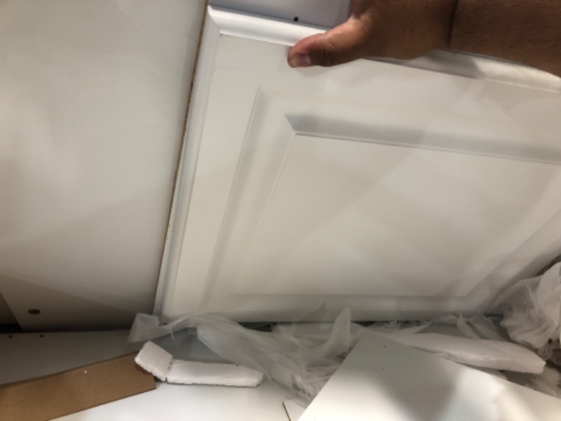 Photo 3 of **MISSING PARTS-UNKNOWN IF FUNCTIONAL**
Design House 597211 Wyndham Unassembled 1-Door 2-Drawer Bathroom Vanity Without Top, 30 Inch, White White 30 Inch