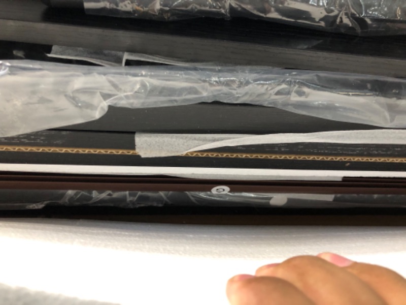 Photo 1 of coucheta Natural Rattan 4 Flip Down Free-Standing Shoe Rack, Shoe Cabinet Wood Organizer Freestanding with 3-Tier Adjustable Shelves for Entryway Hallway Doorway (Black) 4 Flip Doors Black