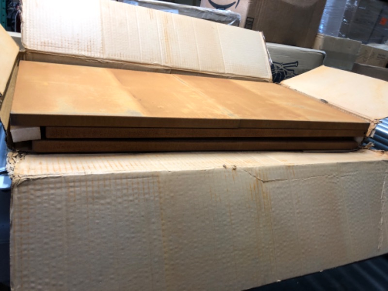 Photo 1 of GZGNEEVL Corten Steel Planter Box Rectangular Planters Large Outdoor Planter Metal Planter Box for Tall Plant Trough Rustic Patina for Garden Yard Commercial Residential Farm 31.5" L x 16" W x 16" H