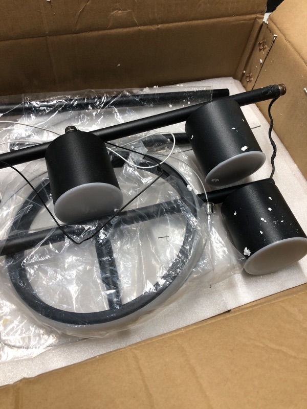 Photo 1 of ** MISSING PARTS**
Siittoo Modern Black Pendant Light, LED Dimmable Hanging Pendant Light Fixture with Spotlights, 40'' Modern LED  (40W, 6-Light, Matte Black) 