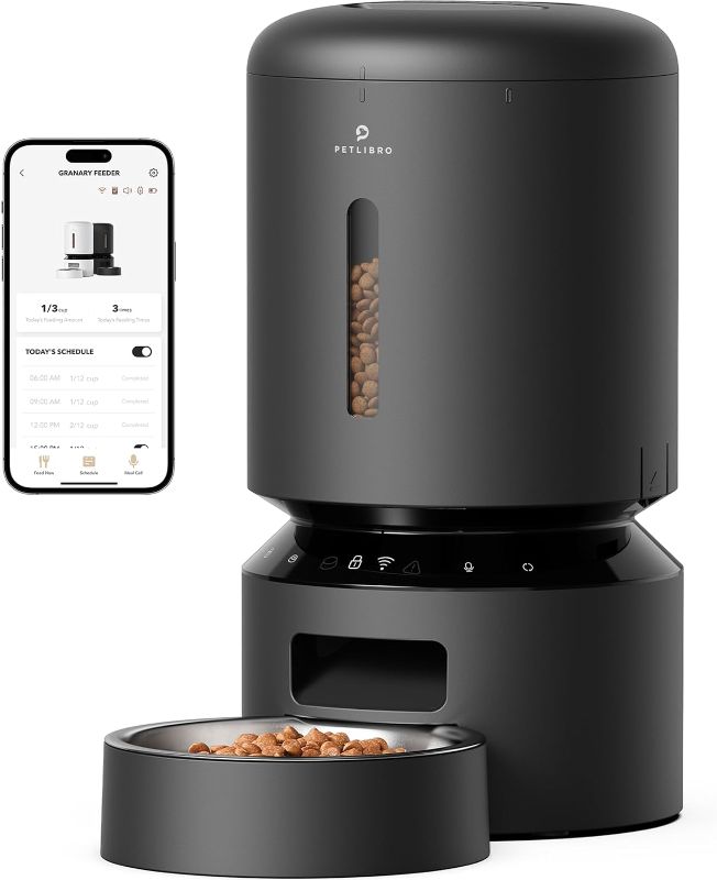 Photo 1 of ***USED - LIKELY MISSING PARTS - UNABLE TO VERIFY FUNCITONALITY***
PETLIBRO Automatic Cat Feeder, 5G WiFi Automatic Dog Feeder with Freshness Preservation, 5L Timed Cat Feeder with Low Food Sensor, Up to 10 Meals Per Day, Granary Pet Feeder for Cats