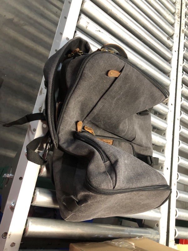 Photo 1 of Gray Backpack, Small, with Fake Leather Accents