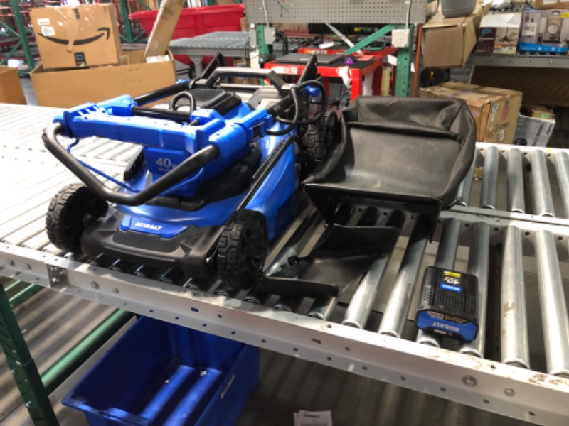 Photo 2 of ***DOESN'T POWER ON - MISSING CHARGER - SEE COMMENTS***
 Kobalt Gen4 40-volt 20-in Cordless Push Lawn Mower 6 Ah (1-Battery and Charger Included)