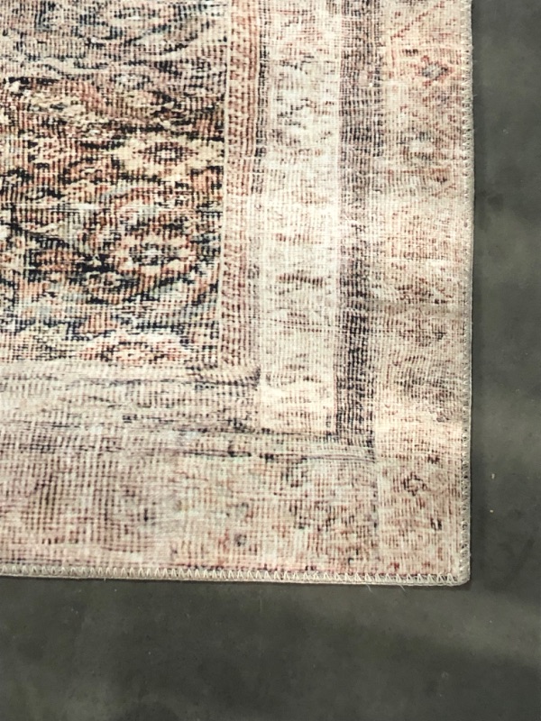 Photo 5 of ***USED - DIRTY - NO PACKAGING***
Loloi Chris Loves Julia x Jules Collection JUL-09 Ink / Terracotta, Traditional 7'-6" x 9'-6" Area Rug Ink / Terracotta 7'-6" x 9'-6" Area Rug