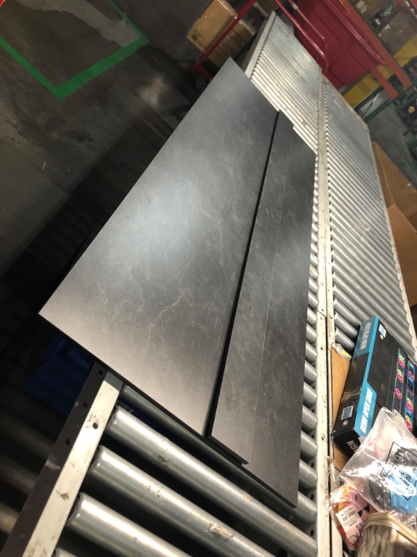 Photo 3 of ***USED - SCRATCHED AND SCRAPED - NO PACKAGING - SEE PICTURES***
6 ft. L x 25 in. D Engineered Composite Countertop in Black Amani with Satin Finish