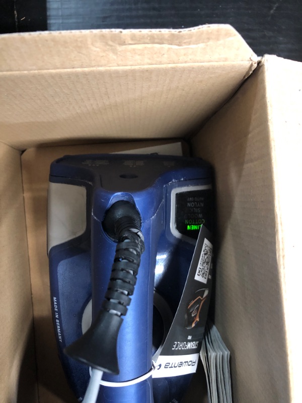 Photo 2 of ***ITEM TESTED FOR POWER, UNABLE TO TEST FURTHER*** Rowenta, Iron, Steam Force Pro Stainless Steel Soleplate Steam Iron for Clothes, 400 Microsteam Holes, Professional Results, 1850 Watts, Auto-off, Ironing, Copper Clothes Iron DW9540
