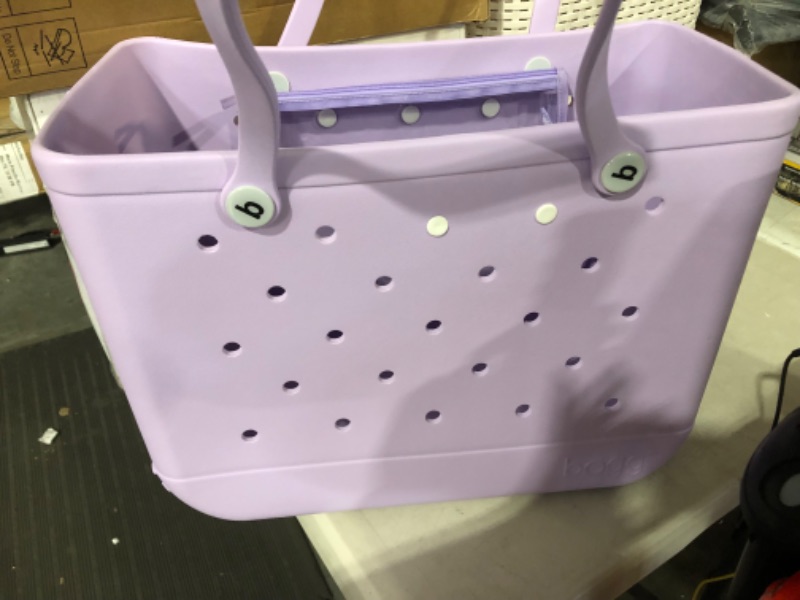 Photo 2 of ***USED***
BOGG BAG Original X Large Waterproof Washable Tip Proof Durable Open Tote Bag for the Beach Boat Pool Sports 19x15x9.5 I Lilac You a Lot