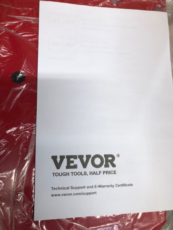 Photo 2 of VEVOR Air Jack, 3 Ton/6600 lbs Triple Bag Air Jack, Airbag Jack with Six Steel Pipes, Lift up to 17.7 inch/450 mm, 3-5 s Fast Lifting Pneumatic Jack, with Side Handles for Car, Garage, Repair (Red) Short Handle