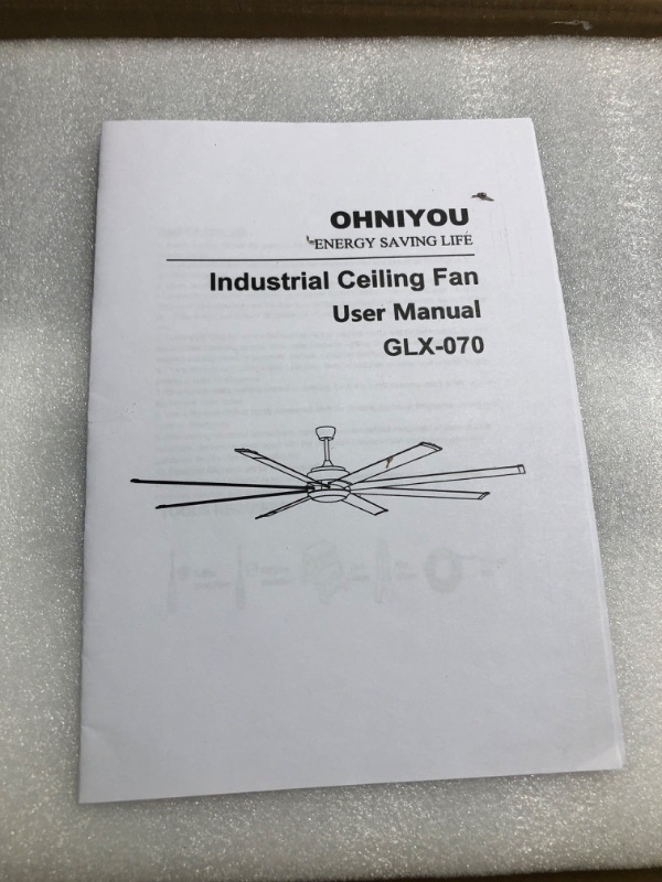 Photo 2 of Ohniyou 84" Large Industrial Ceiling Fans with Lights, Remote Control Quiet DC Ceiling Fan, Dimmable Big Ceiling Fans for Outdoor Patio Shop Living Room Garage, Black