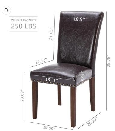 Photo 3 of (NON-REFUNDABLE) COLAMY Upholstered Parsons Dining Chairs Set of 2