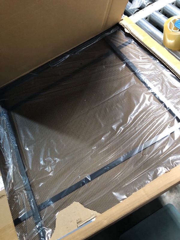 Photo 1 of ATiyyo Fireplace Screen with Metal Mesh Foldable 3 Panel Fireplace Cover (Black)