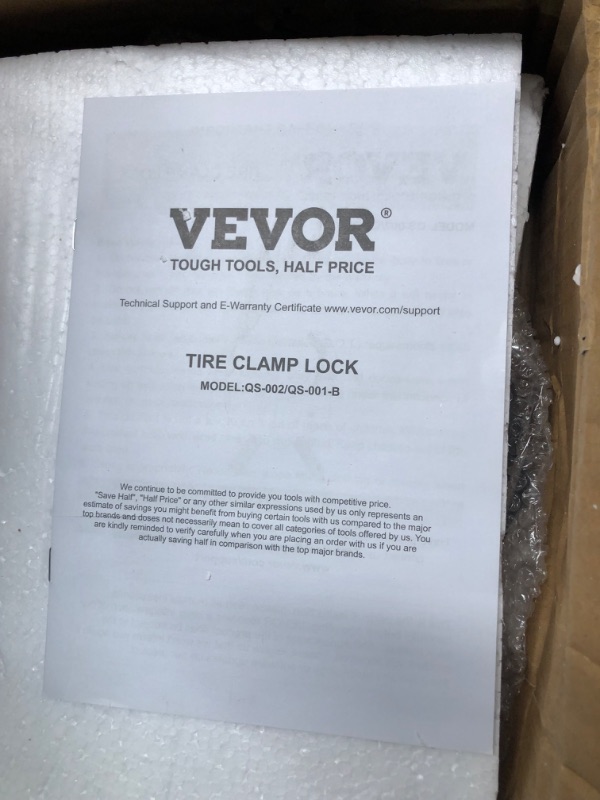 Photo 2 of VEVOR Wheel Lock Clamp, 1 Pack Trailer Wheel Lock, Heavy-Duty Anti Theft Tire Lock, Adjustable Tire Boot Lock Tire Claw, Trailer Wheel Locks for RV Trailers, Cars, Trucks, SUVs 1 Piece