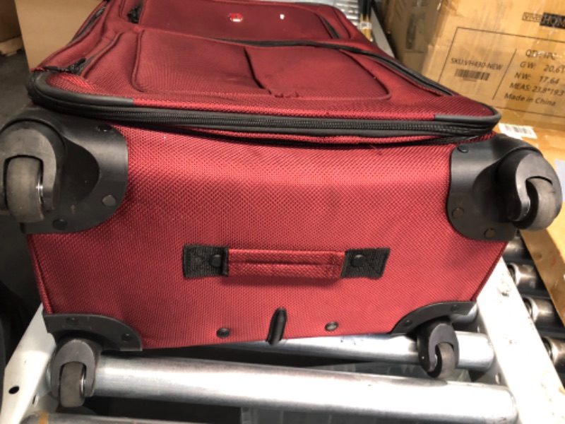 Photo 2 of SwissGear Sion Softside Expandable Roller Luggage, Burgandy, Checked-Large 29-Inch Checked-Large 29-Inch Burgandy