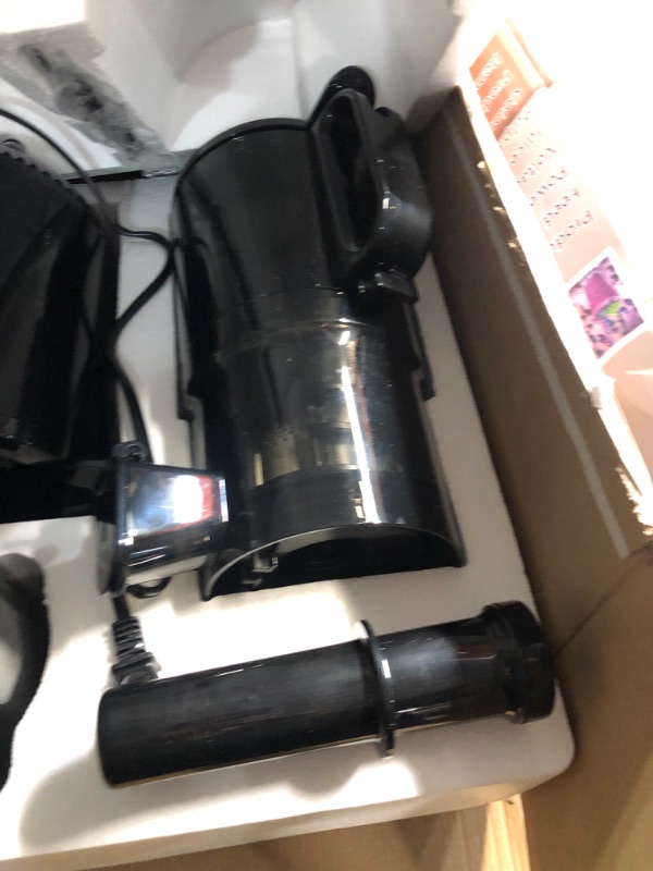 Photo 4 of ***NON REFUNDABLE NO RETURNS SOLD AS IS**PARTS ONLY**Cold Press Juicer, Amumu Slow Masticating Machines with 5.3" Extra Large Feed Chute Fit Whole Fruits & Vegetables Easy Clean Self Feeding Effortless for Batch Juicing, High Juice Yield, BPA Free 250W