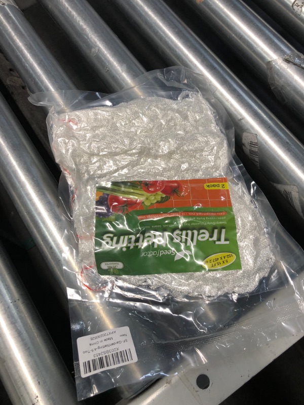 Photo 1 of Seedfactor 5 x 15 ft. Plant Trellis Netting, Heavy-Duty Polyester Grow Net, Garden Trellis Netting with Square Mesh for Climbing Plants, Vegetables, Fruits, and Flowers, 2-Pack 2 5'x15' - 6''square mesh