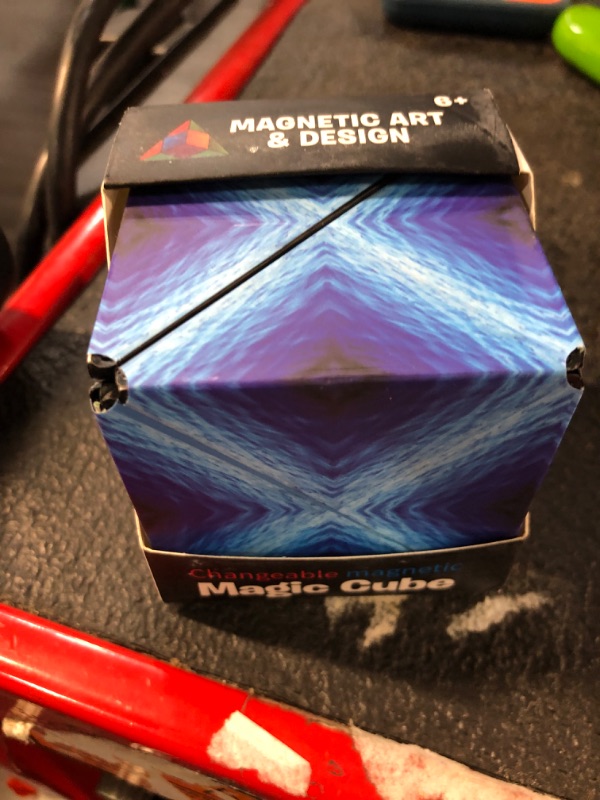 Photo 1 of *stock photo for reference* SHASHIBO Shape Shifting Box - Award-Winning, Patented Fidget Cube w/ 36 Rare Earth Magnets - Transforms Into Over 70 Shapes, Download Fun in Motion Toys Mobile App (Holographic - Vapor)