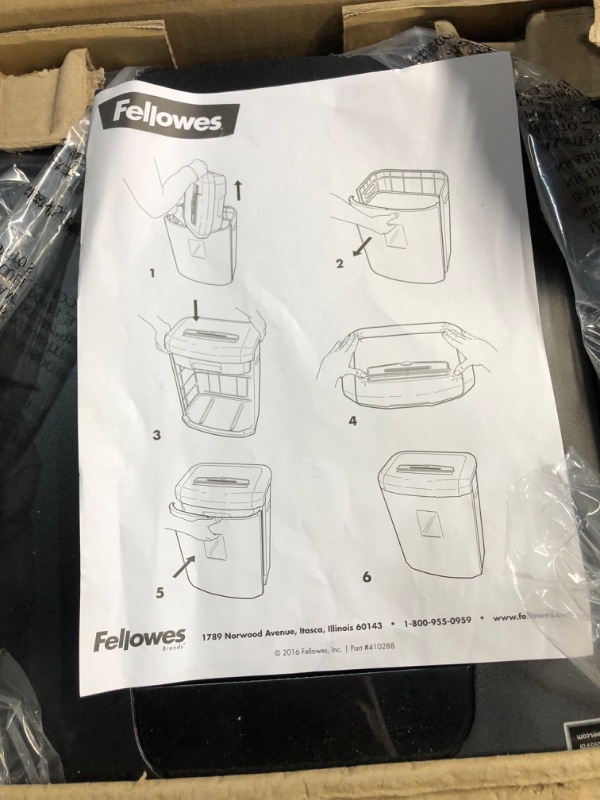 Photo 2 of Fellowes 12C15 12 Sheet Cross-Cut Paper Shredder for Home and Office with Safety Lock 12 Sheet Paper Shredder