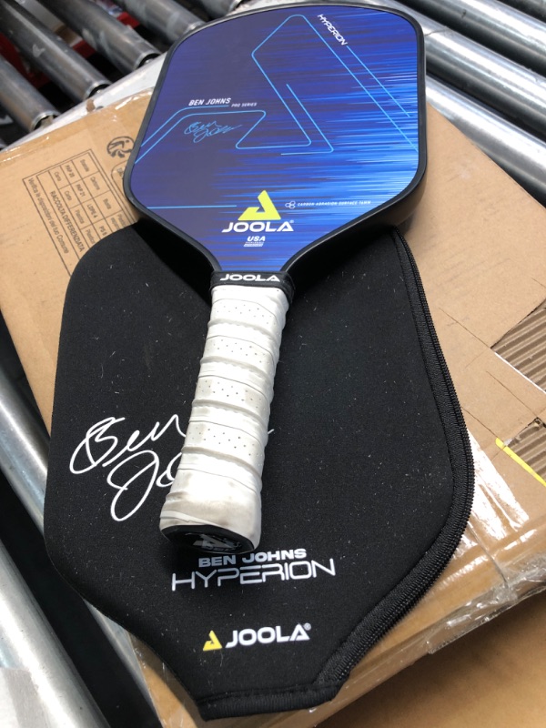 Photo 2 of JOOLA Ben Johns Hyperion Pickleball Paddle - Carbon Surface with High Grit & Spin, Elongated Handle, USAPA Approved 2022 Ben Johns Paddle - Available with Pickle Ball Paddle Cover CAS 16 Paddle Paddle