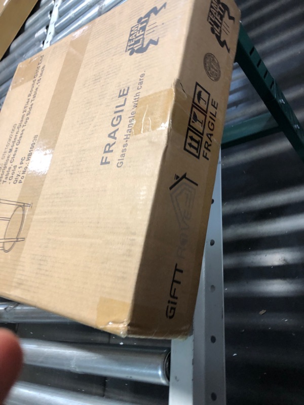 Photo 1 of GIFTTROVE 2 Tier Round Side Table, Gold End Table with Glass Top, Modern Metal Clear Coffee Table?Small Accent Table for Living Room, Bedroom, 18" x 18" x 24" Round Modern Gold