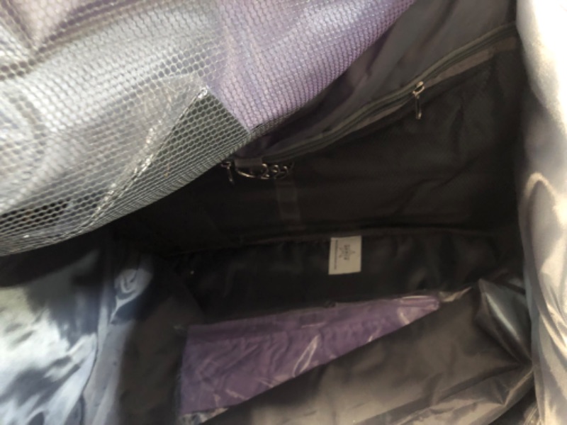 Photo 3 of "EZRack Dance Bag with Garment Rack Garment Cover, 20 Inch Dance Costumes Rolling Garment Bags for Travel, Garment Duffel Bag for Dancer, Competition Bag with Wheels (Purple)