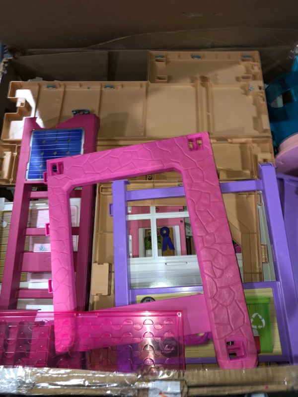 Photo 3 of (NON-REFUNDABLE) Barbie Dreamhouse Pool Party Doll House with 75+ Pieces 