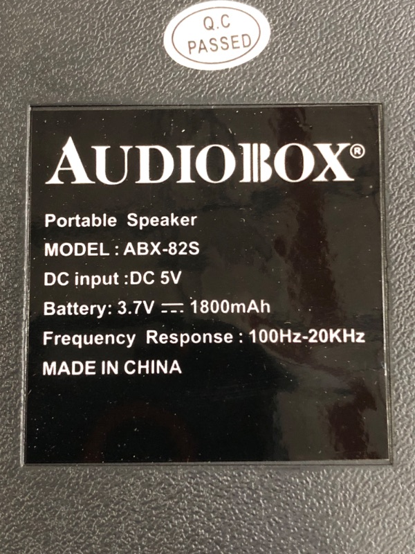 Photo 3 of *MISSING MIC** AUDIOBOX ABX-82S Portable 8" PA Speaker with Stand, WaveSync™ Technology, Bluetooth, LED Lights, 1100W - USB Cable