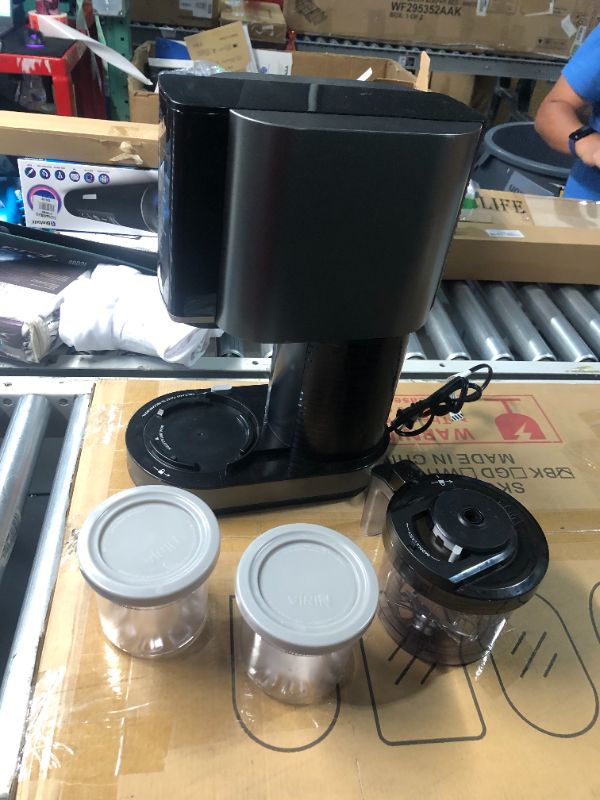 Photo 2 of ***NONREFUNDABLE - NOT FUNCTIONAL - FOR PARTS ONLY - SEE COMMENTS***
Ninja NC301 CREAMi Ice Cream Maker, for Gelato, Mix-ins, Milkshakes, Sorbet, Smoothie Bowls & More, 7 One-Touch Programs, with (2) Pint Containers & Lids, Compact Size, Perfect for Kids,