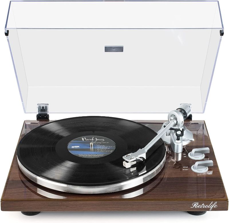 Photo 1 of ***USED - UNTESTED - SEE COMMENTS***
Turntables Belt-Drive Record Player with Wireless Output Connectivity, Vinyl Player Support 33&45 RPM Speed Phono Line USB Digital to PC Recording with Advanced Magnetic Cartridge&Counterweight