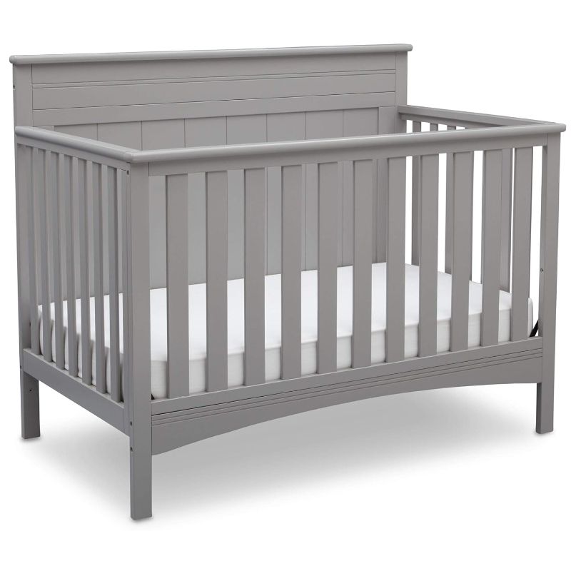 Photo 1 of Delta Children Fancy 4-in-1 Convertible Baby Crib - Greenguard Gold Certified, Grey
