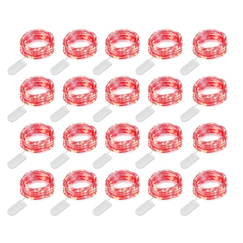 Photo 1 of 10 Pack Valentine's Day Red Fairy Lights Battery Operated 9.8' 30 LED Mini Christmas String Lights