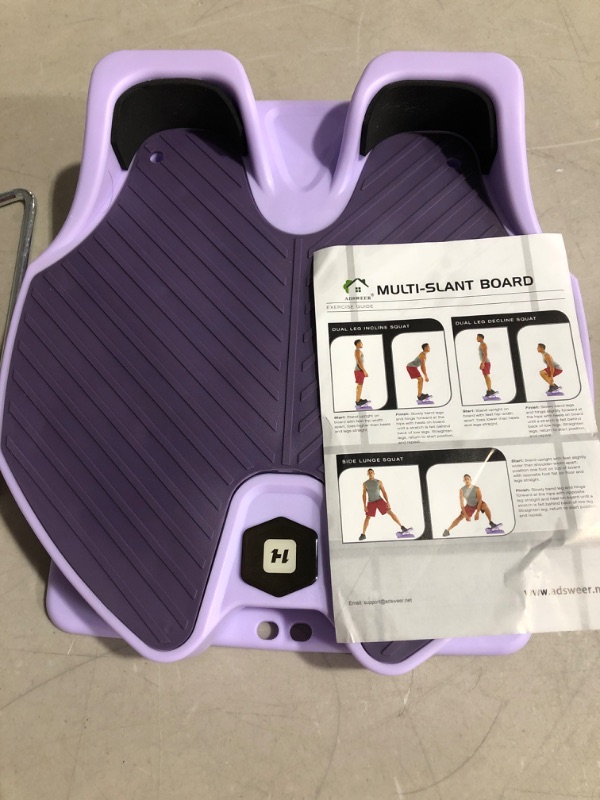 Photo 3 of ADSWEER Slant Board for Calf Stretching, Adjustable Incline Squats Board for Plantar Fasciitis, Lower Leg & Foot Pain Relief, Foldable & Portable