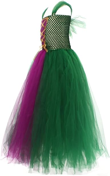 Photo 1 of Hocus Witch Costume Halloween Tutu Dress Tulle Cosplay Outfits with Robe and Broom 4-5 YRS NO ROBE