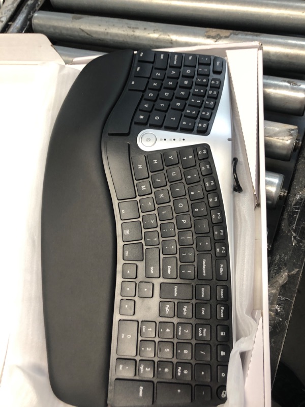 Photo 2 of Nulea Ergonomic Keyboard, Wired Split Keyboard with Pillowed Wrist and Palm Support, Featuring Dual USB Ports, Natural Typing Keyboard for Carpal Tunnel, Compatible with Windows/Mac