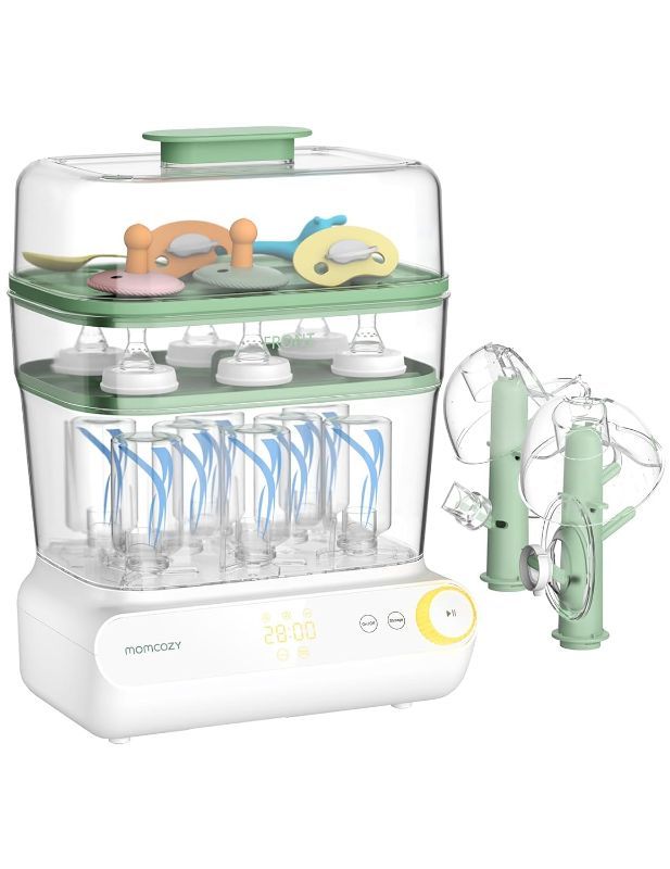 Photo 1 of Momcozy 3 Layers Large Bottle Sterilizer and Dryer, Fast Sterilize and Dry, Universal Bottle Sterilizer for All Bottles & Breast Pump Accessories, Touch Screen & Auto-Off Bottle Sanitizer