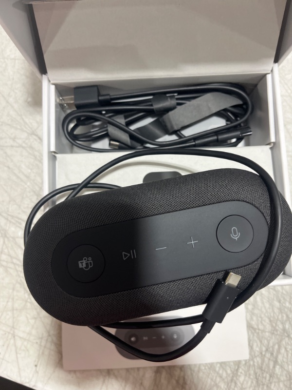 Photo 2 of Microsoft Audio Dock - Teams Certified, USB-C Dock, HDMI 2.0, USB-A, USB-C x 2 Ports, Pass-Through Charging, Audio Speaker Phone, Works with Teams, Zoom, and Google Meet apps