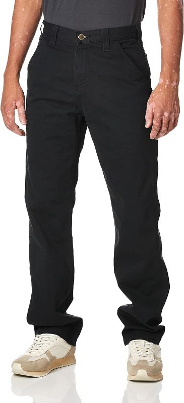 Photo 1 of Carhartt Men's 33x30 Black Cotton Straight Leg Non-Denim Bottoms
