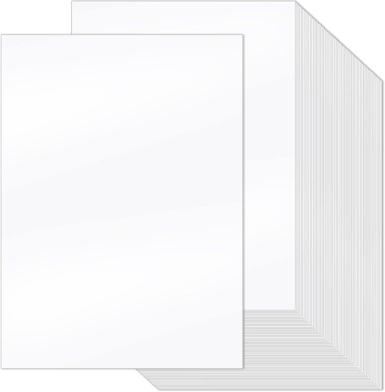 Photo 1 of 100 Sheets White Cardstock Paper White Blank Cardstock 8.5 x 14 Inches Thick Paper Invitation Paper Printing Paper for Office Home Classroom Printing Craft Projects Brochures Menus Posters (100 lb)