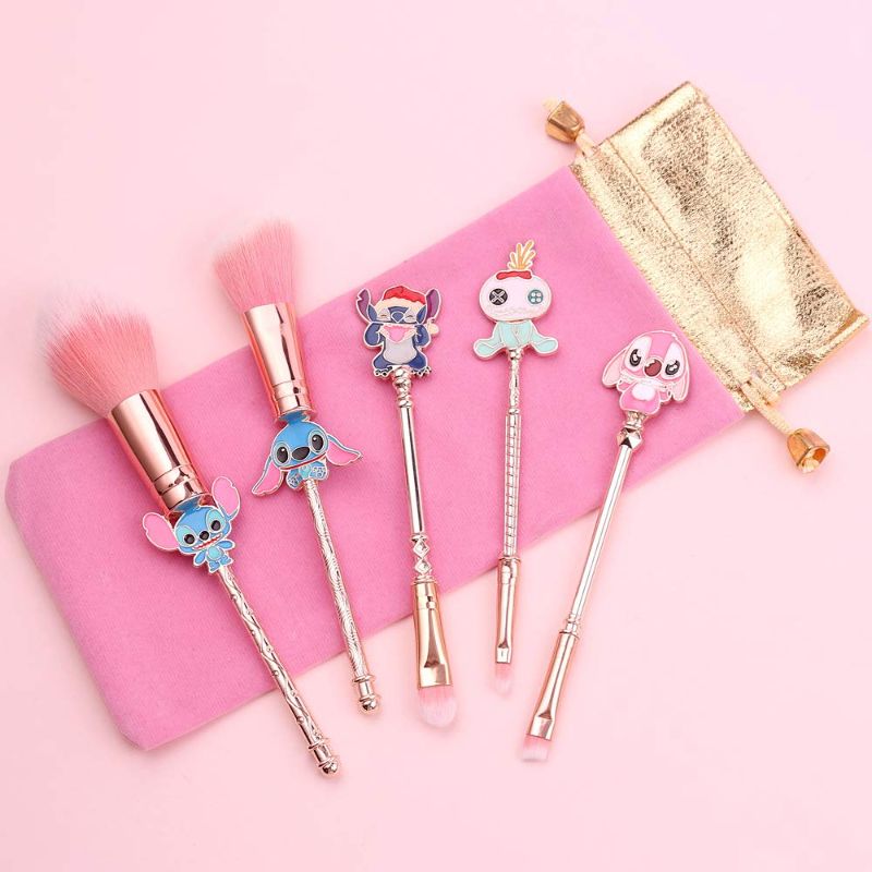 Photo 1 of 5 Pcs Professional Cosmetic Makeup Brushes Set Eyeshadow Brush Tool with Gift Bag For Cosplay Birthday Thanksgiving Christmas