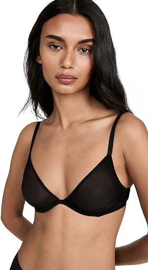 Photo 1 of Calvin Klein Women's Sheer Marquisette Unlined Plunge Bra 38C