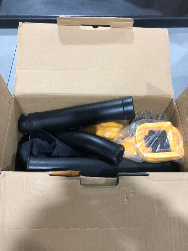 Photo 2 of Alloyman Leaf Blower, 20V Cordless Leaf Blower, with 4.0Ah Battery & Charger, 2-in-1 Electric Leaf Blower & Vacuum for Yard Cleaning/Snow Blowing. Yellow1