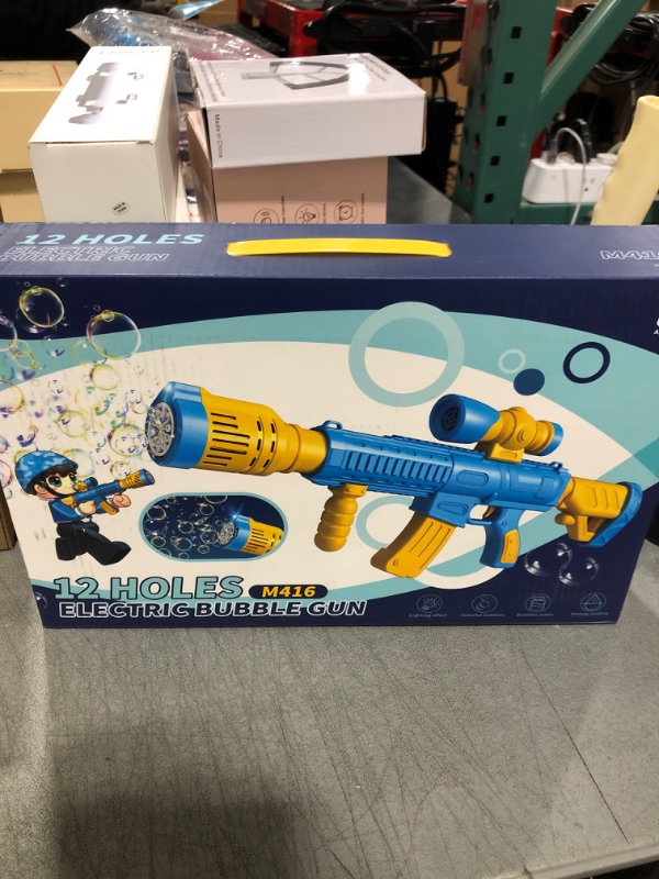 Photo 2 of Bubble Gun for Kids, Super Size Bubble Bazooka Gun with LED Light, Bubble Guns for Wedding Send Off, Automatic Bubble Gun Machine Gun